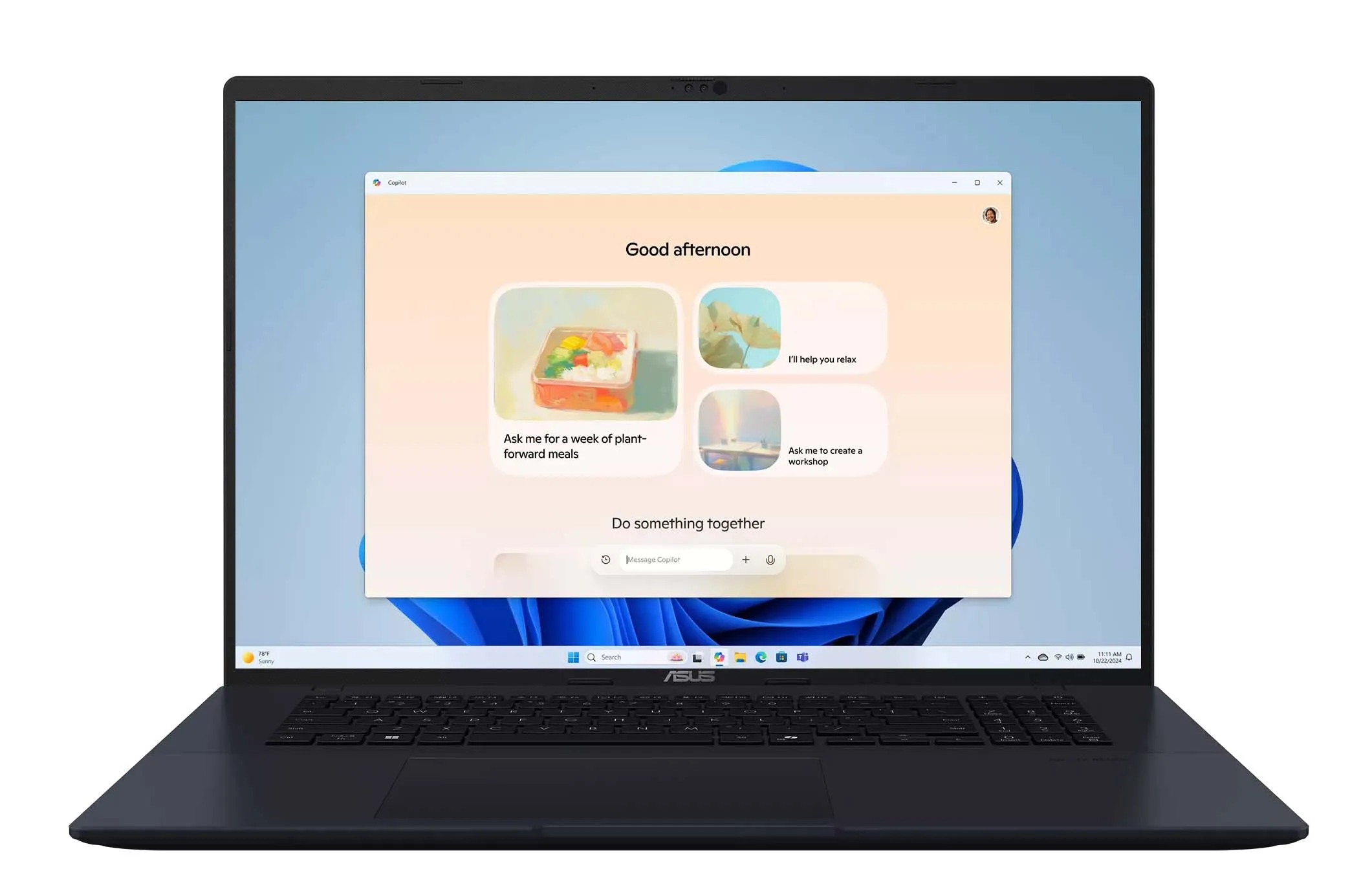 ASUS Vivobook 18 M1807GA-S8004W 18" 144Hz Ryzen AI 7 445 32GB RAM 1TB Dysk SSD Win11 Niebieski Funkcje AI