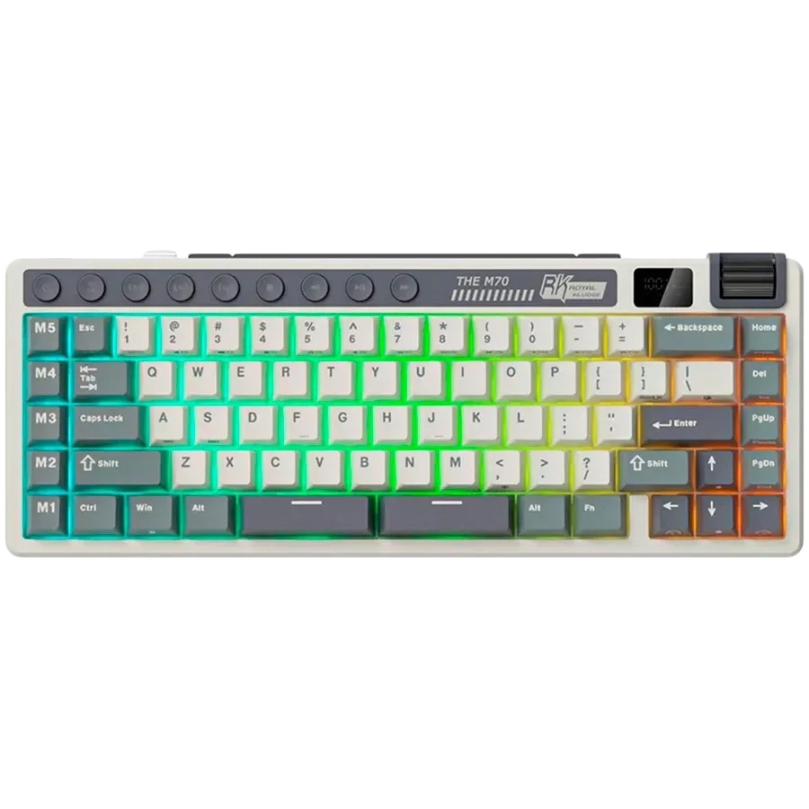 Royal Kludge RK-M70 Cyan Purple Beige Switch Cyjanowo-Fioletowy
