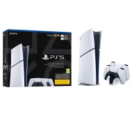 Sony PlayStation 5 Digital Slim E Chassis (PS5) 825GB Dodatkowy Pad Bundle +  Stacja Ładowania DualSense