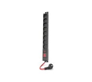 Acar R8 POWER 8 gniazd 10m Czarny