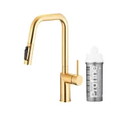 KFA Armatura Duero Pure Style Pull-Out 6623-314-39 Jasne złoto Stal szlachetna