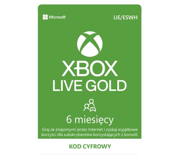 kod aktywacyjny Subskrypcja Xbox Live Gold (6 m-ce) [kod aktywacyjny]