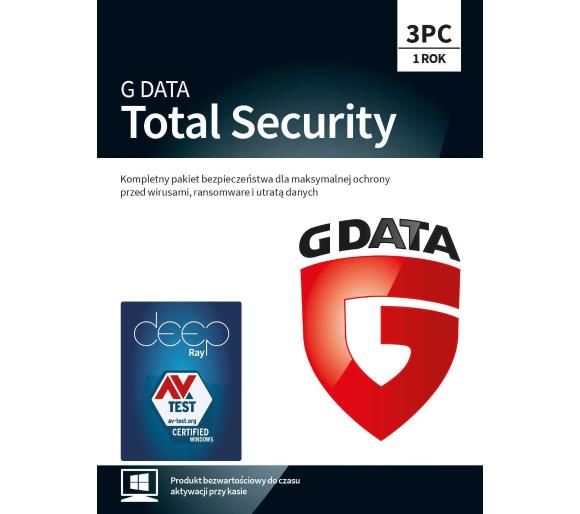 oprogramowanie G Data Total Security 3 PC/1 rok (Kod)