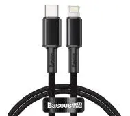 Baseus USB-C do Lightning High Density Braided 20W 5A PD 2m Czarny