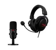 HyperX Streamer Starter Pack Cloud Core + SoloCast Nauszne Czarny