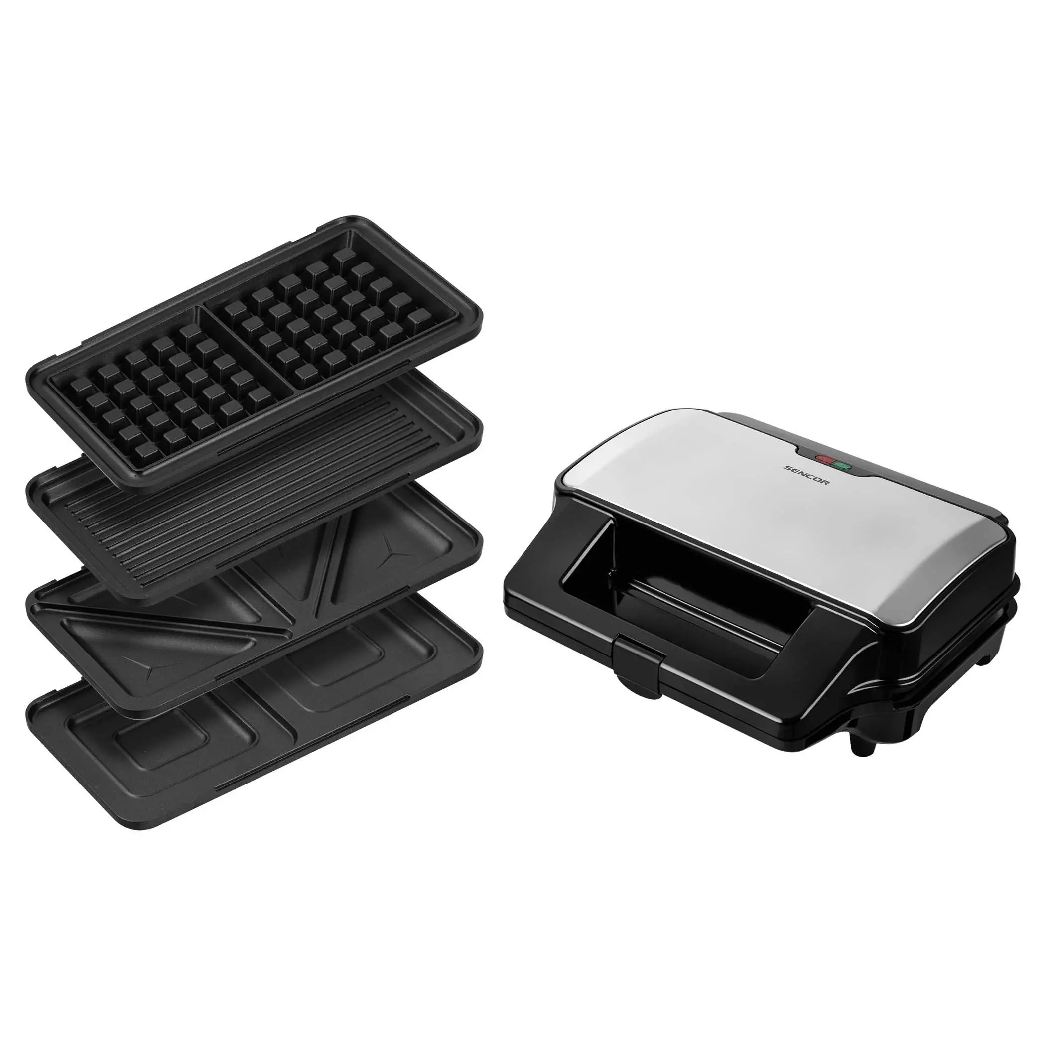 Sencor SSM 9940SS 3w1 Trójkąty Gofry Panini Kwadraty 900W