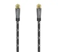 Hama 00205077 Premium wtyk F - wtyk F 120dB 1,5m Czarno-szary