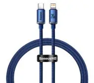 Baseus USB-C do Lightning Crystal 20W 1,2m Niebieski