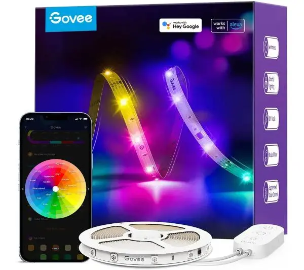 Govee H619C Wi-Fi Bluetooth RGBIC 10m