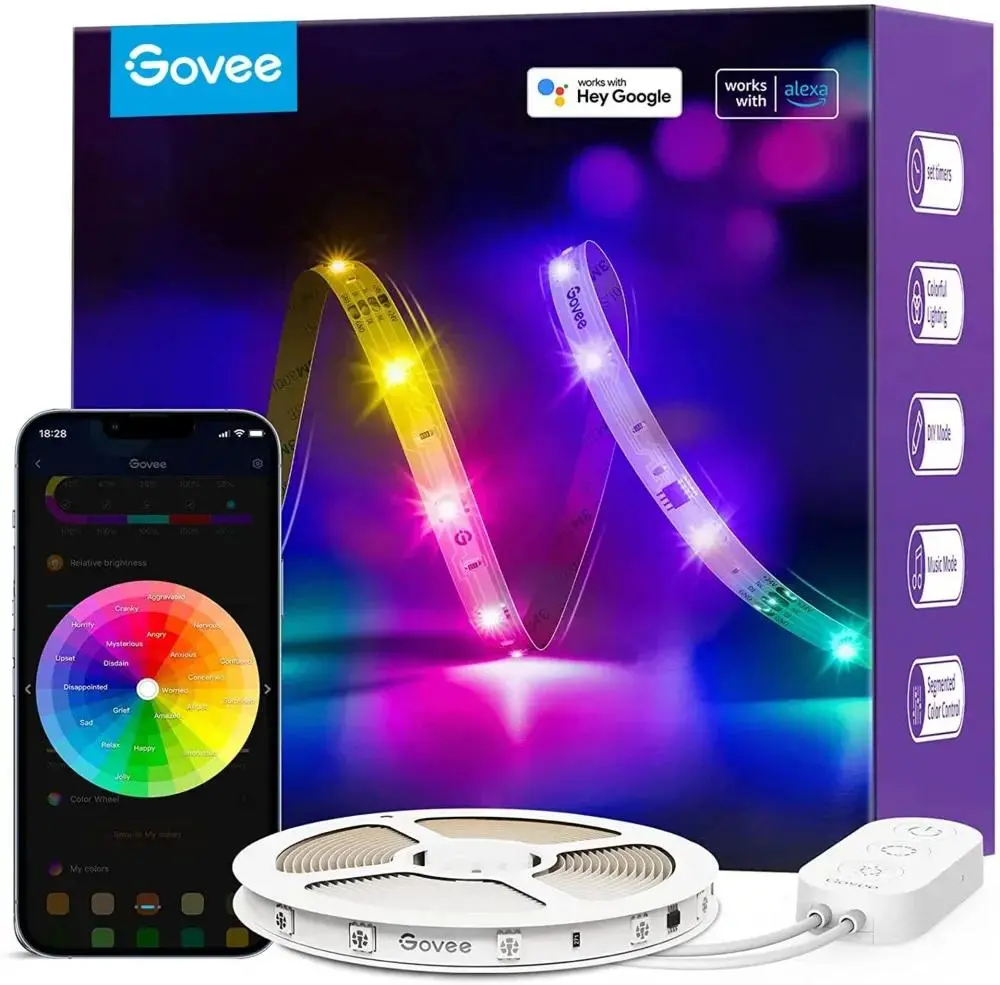 Govee H619C Wi-Fi Bluetooth RGBIC 10m