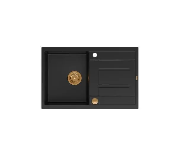 Quadron HB8203U7-C1 P2O Morgan 111 Granitowy Czarny mat/Miedziany