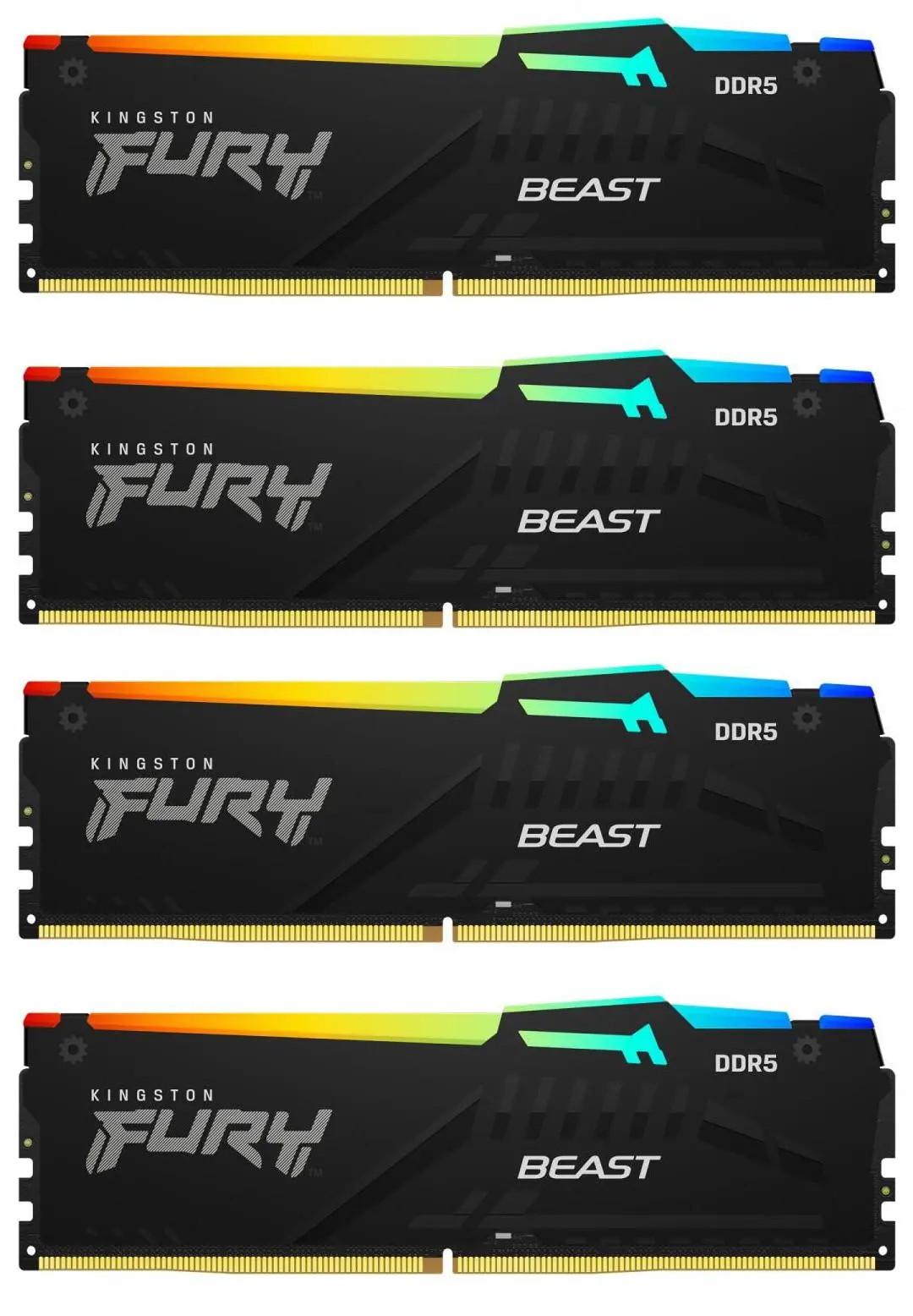 Kingston FURY Beast RGB DDR5 128GB (4 x 32GB) 5200 CL40 Czarny