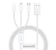 Baseus Superior Data USB do M+L+C 3,5A 1m Biały