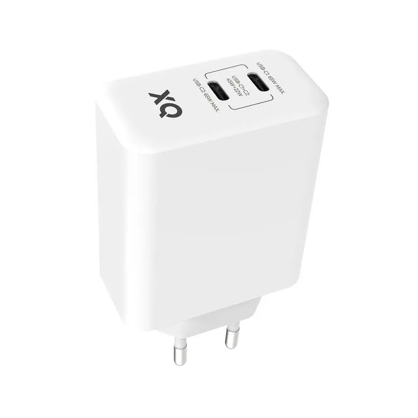 Xqisit dual USB C - 67W Power Delivery 3.0 GaN Biały