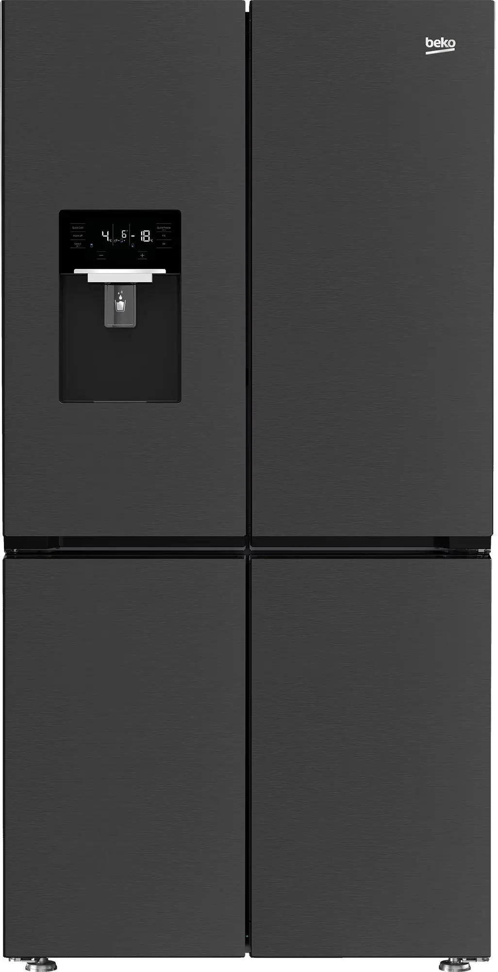 Beko GN1426240ZDXBRN Pełny No Frost 182cm Dystrybutor wody Dark Inox