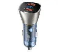 USAMS C29 2xUSB-A Fast Charge 45W Jasnozłoty