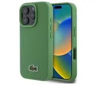 Lacoste Iconic Petit Pique MagSafe do iPhone 16 Pro Zielony