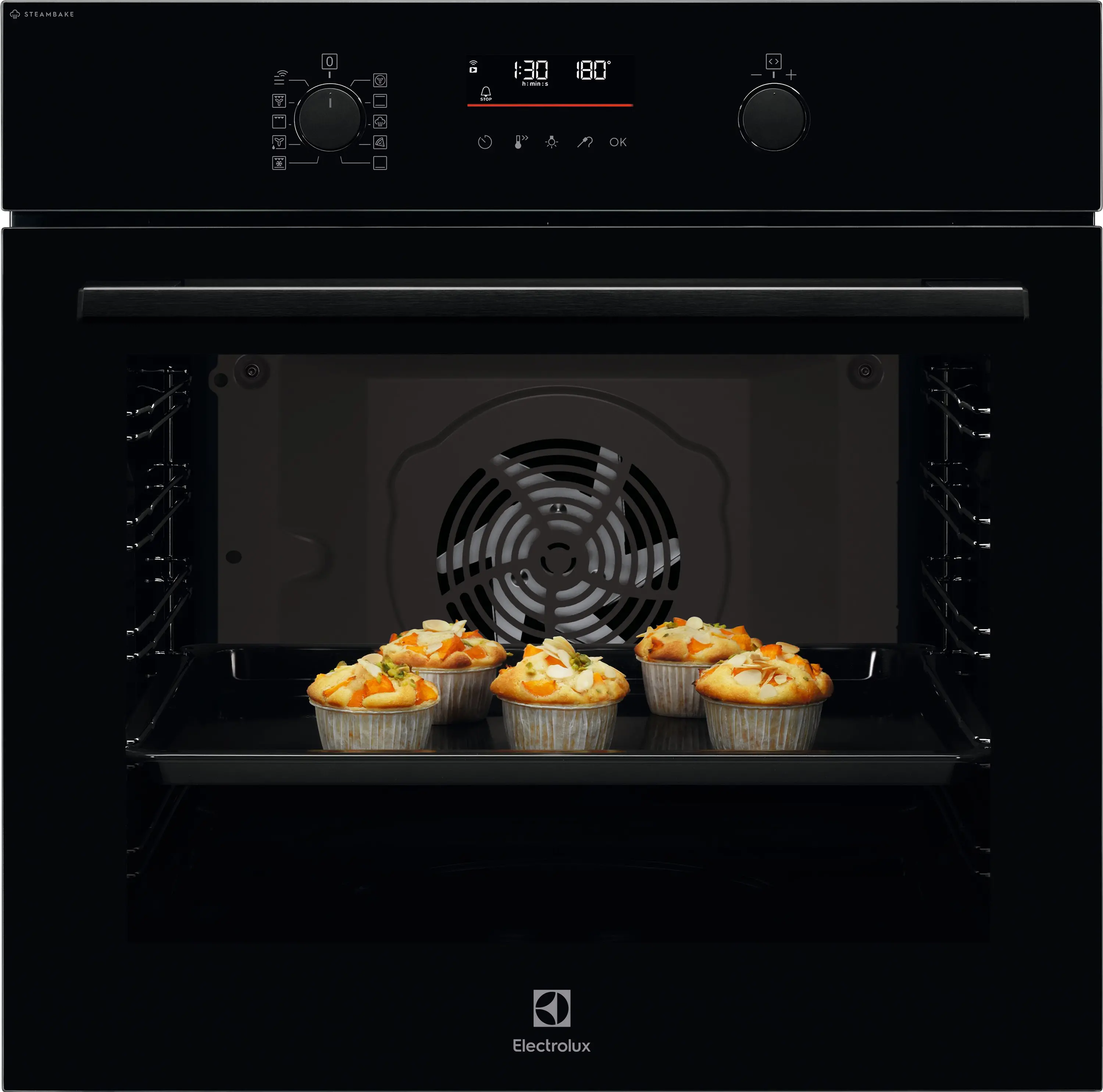Electrolux 600 SteamBake EOD6F77WZ Termoobieg Termosonda Zdalne sterowanie Czarny