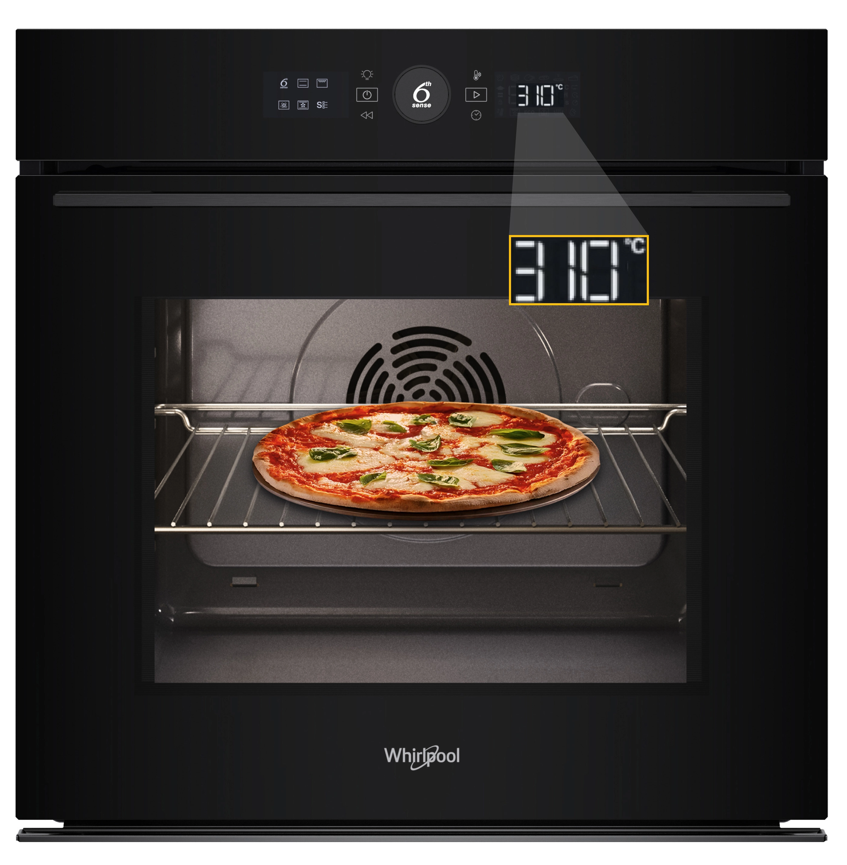 Whirlpool WOI5S8HM2SBA Pizza 310C Termoobieg AirFry Czarny