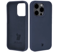 Bizon Silikonowe Soft do iPhone 15 Pro Ciemno-niebieski