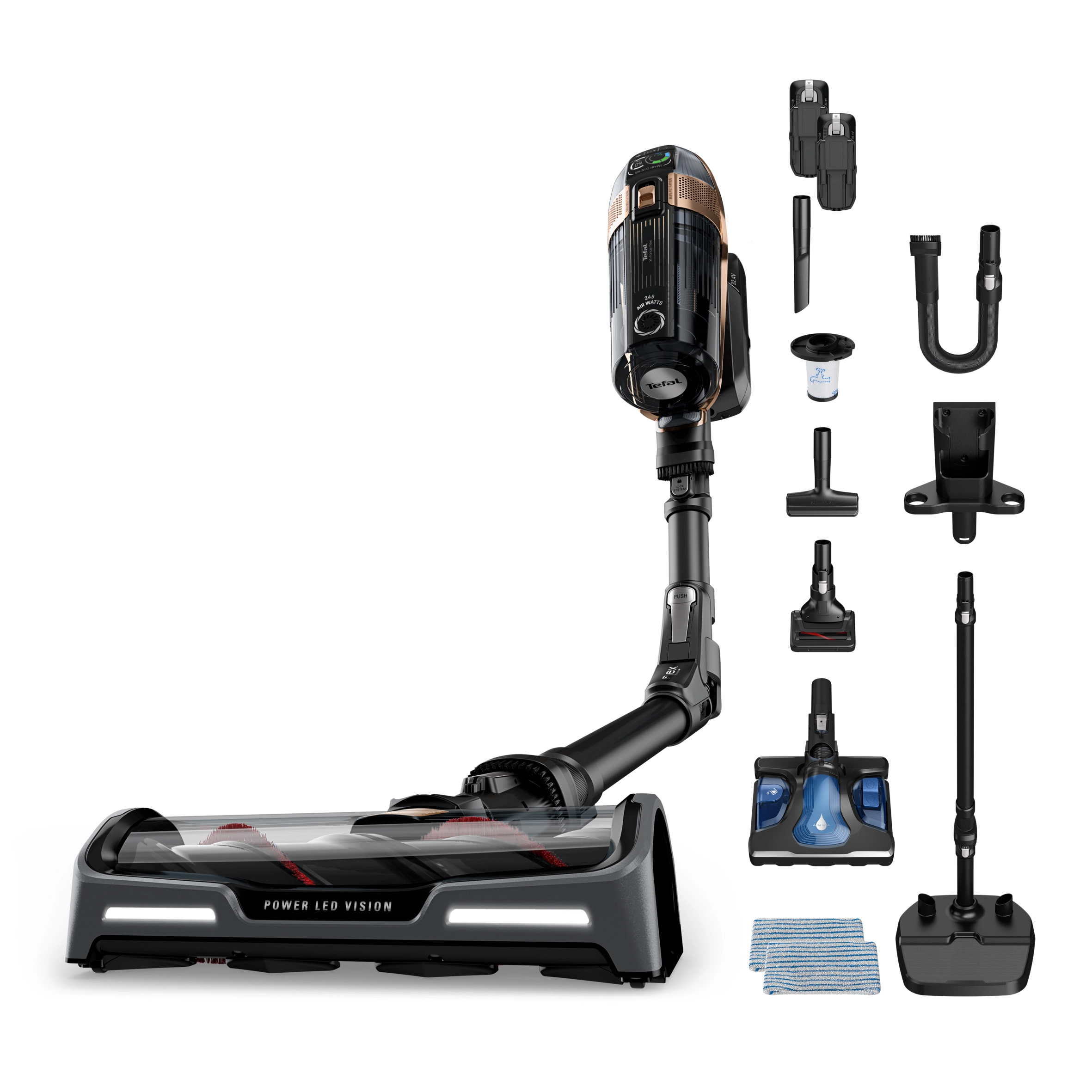 Tefal X-Force Flex 15.60 Aqua TY99G3 160min Funkcja mycia Wymienny akumulator Mini elektroszczotka