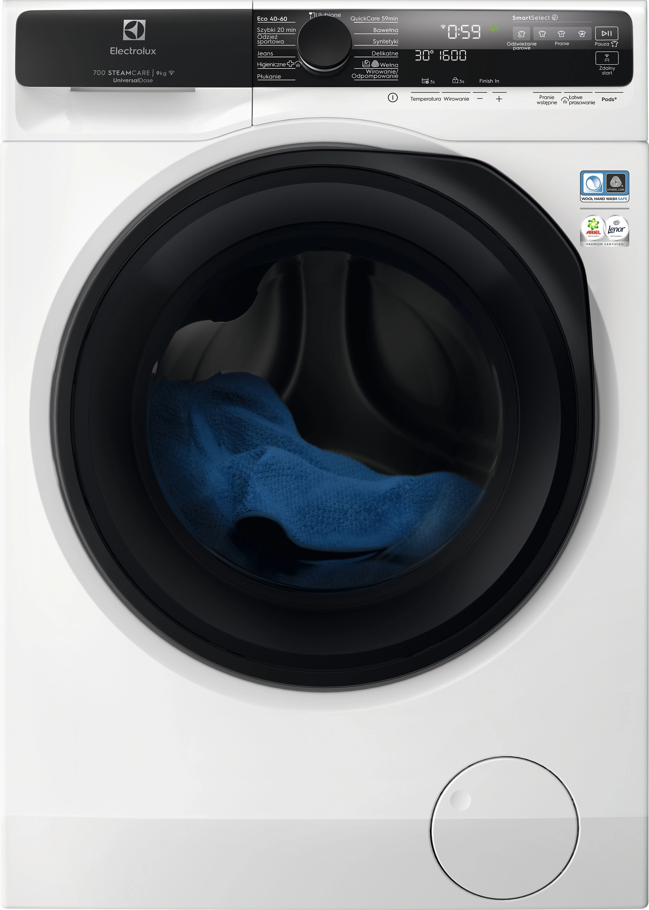 Electrolux 700 SteamCare EW7FEU5692QP 9kg 1600obr/min Zdalne sterowanie UniversalDose