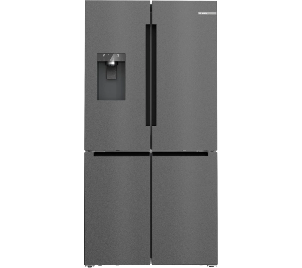 Bosch Serie 6 KFI96AXEA Pełny No Frost 183cm Kostkarka Zdalne sterowanie Czarna stal szczotkowana