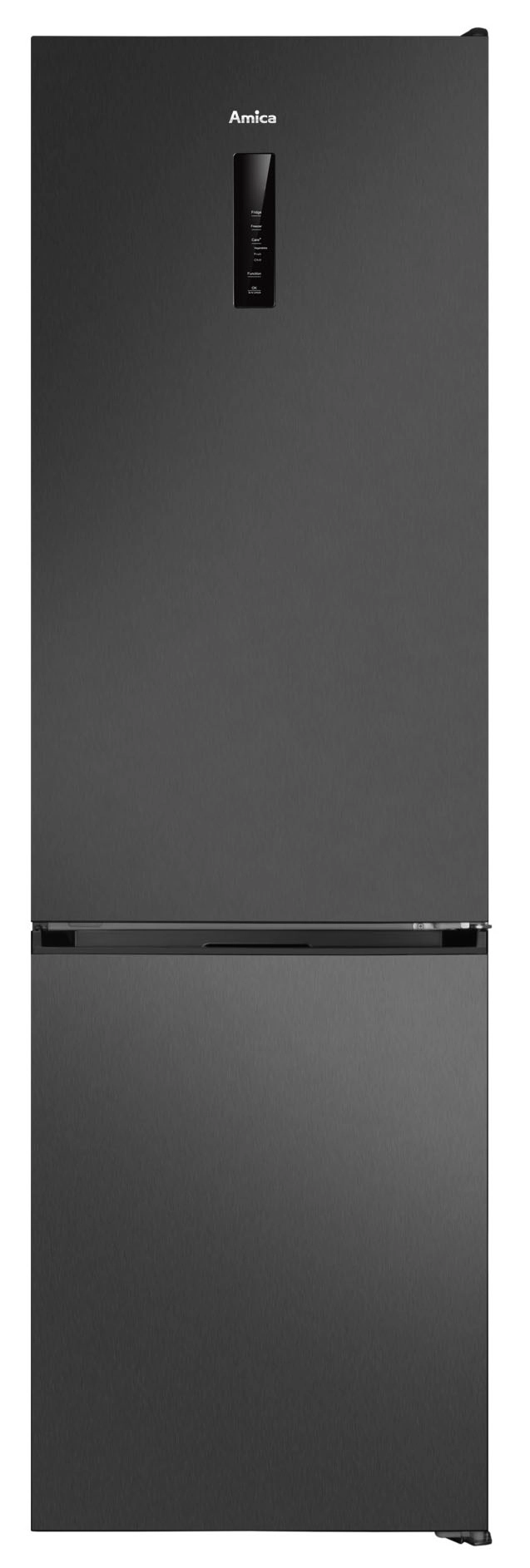 Amica FK3706D.5DFZXC (A) Pełny No Frost 200cm Komora świeżości Czarny Inox