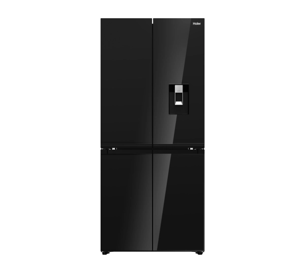 Haier HCKR7819DWGB Pełny No Frost Space Fit Czarne szkło Oświetlenie tylnej ściany