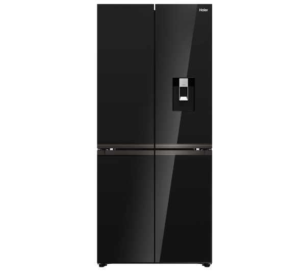 Haier HCKR7819DWGB Pełny No Frost Space Fit Czarne szkło Oświetlenie tylnej ściany