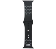 AUDI Geometric Pattern Silicone Watch Strap do Apple Watch do 40/41/42mm Czarny