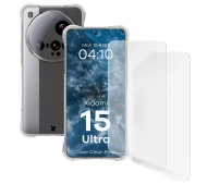 Bizon elastyczne etui Salpa + 2x folia na ekran Clear Pack do Xiaomi 15 Ultra