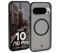 Bizon MatteO z MagSafe do Google Pixel 10 / Google Pixel 10 Pro Półprzezroczyste z czarną ramką