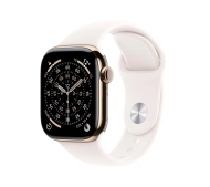Apple Watch Series 11 GPS + Cellular 42mm Tytan Złoty Pasek sportowy Łagodny róż S/M