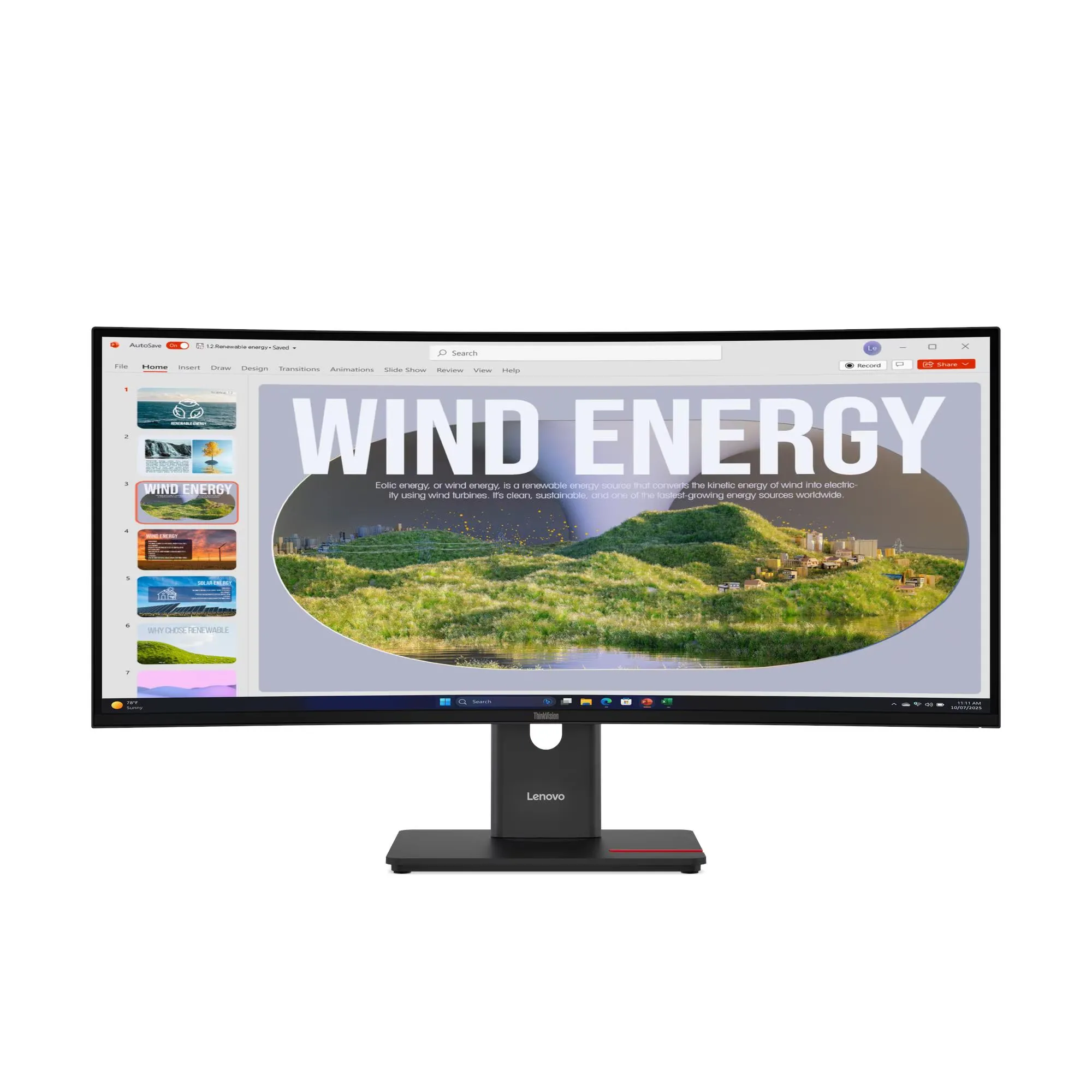 Lenovo ThinkVision T34WD-40 (64AEGAT1EU) 34" 3K VA 120Hz 4ms Zakrzywiony