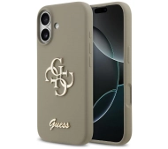 Guess Silicone Big 4G Script do iPhone 17 brązowy