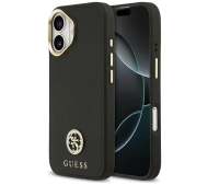 Guess Grained Strass Logo MagSafe do iPhone 17 czarny