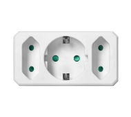 Orno OR-AE-13250(GS) (Schuko) 3 gniazda Biały
