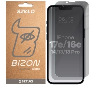 Bizon prywatyzujące Clear Shadow Duo do iPhone 16e / 14 / 13 Pro / 13 / 17e 2 sztuki