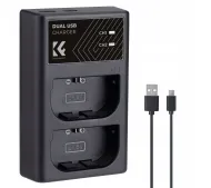 K&F podwójna USB do LP-E6 N