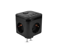 Huslog HUS1050 POWERCUBE 3 gniazda Czarny