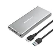 Qoltec 51833 M.2 SSD SATA NGFF USB 3.0 Super speed 5Gb/s Srebrny