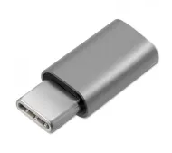 Qoltec 50478 Micro USB do USB-C Srebrny