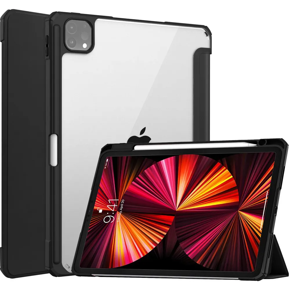 Bizon Case Tab Clear Matt z klapką do iPad Pro 11 2022/2021/2020/2018 Czarny