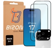 Bizon 2x Szkło + szybka na aparat Edge Pack do iPhone 17 Pro