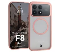 Bizon MatteO do Xiaomi POCO F8 Pro Półprzezroczyste z różową ramką