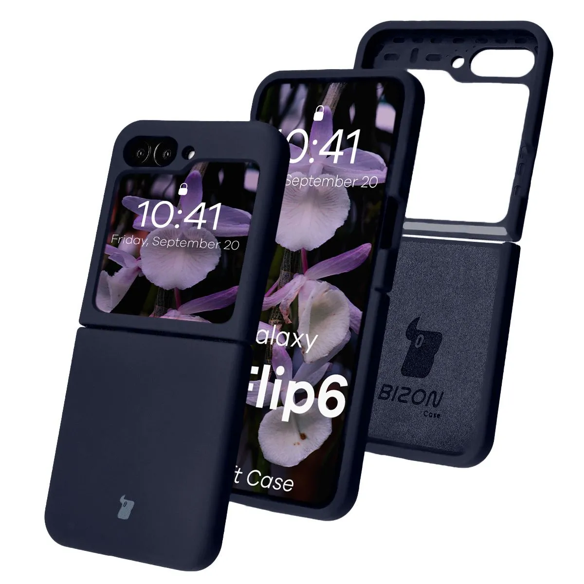 Bizon Soft Case do Samsung Galaxy Z Flip7 FE / Samsung Galaxy Z Flip6 Granatowy
