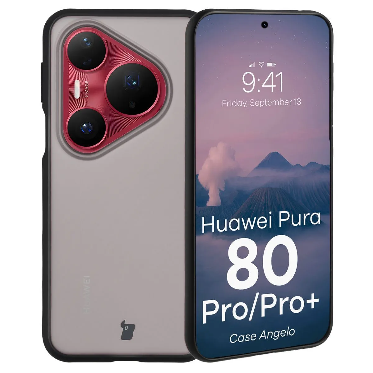 Bizon Angelo do Huawei Pura 80 Pro / Huawei Pura 80 Pro Plus Przydymiony-czarny