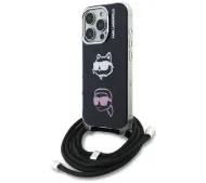 Karl Lagerfeld IML Crossbody Karl&Choupette Head do iPhone 16 Pro Max Czarny