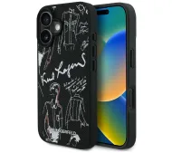 Karl Lagerfeld Grained Pattern & Logo MagSafe do iPhone 16 Czarny